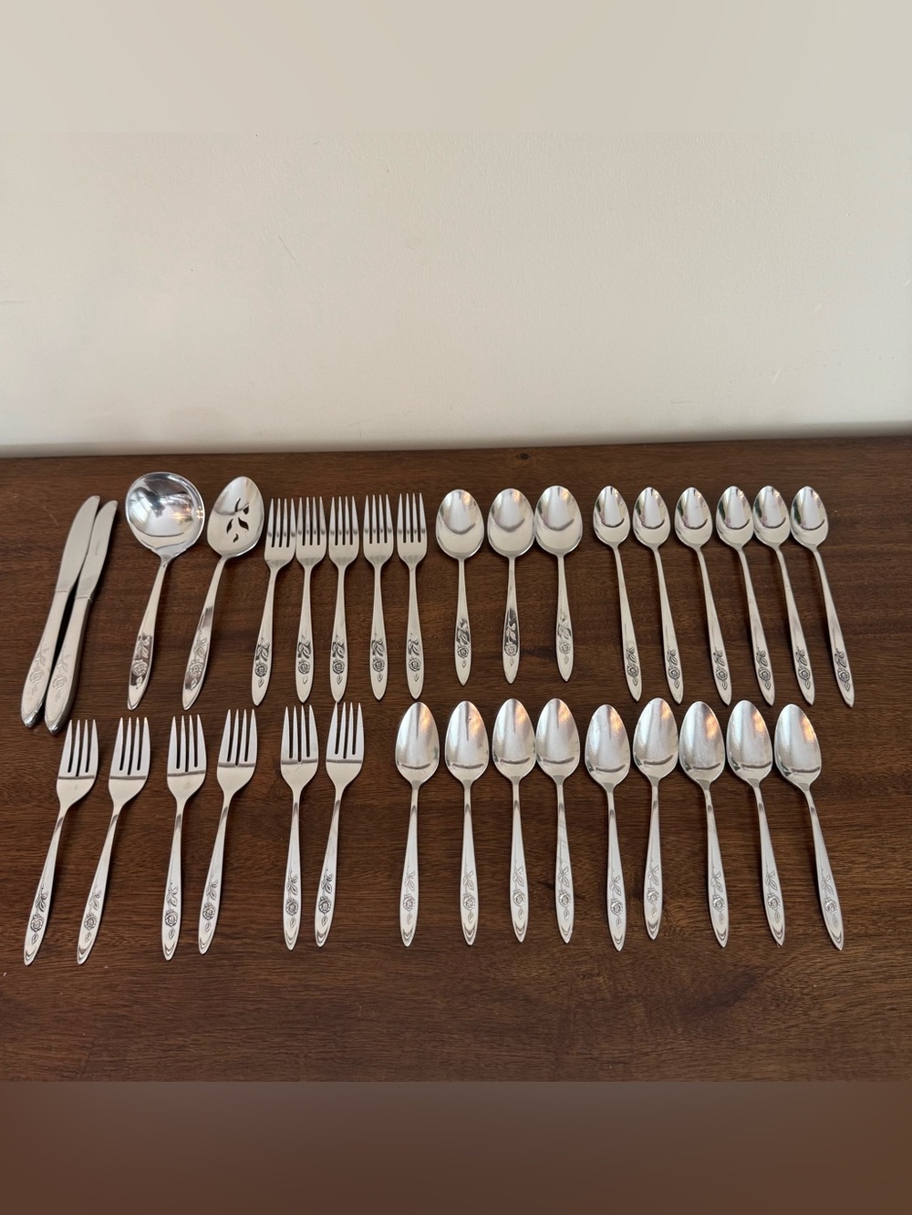 ONEIDA Community Stainless Flatware MY ROSE Lot 33 pcs